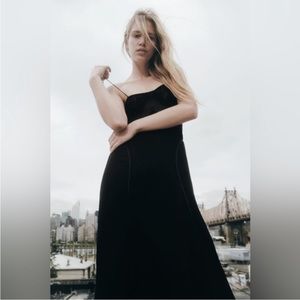 Zara LONG LACE DRESS